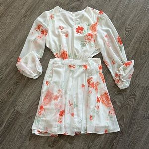 Women’s floral dress with slits of sides